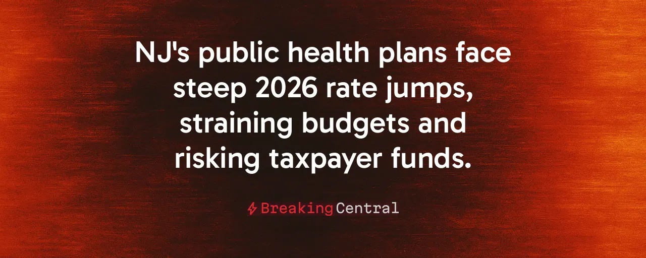NJ's public health plans face steep 2026 rate jumps, straining budgets and risking taxpayer funds.