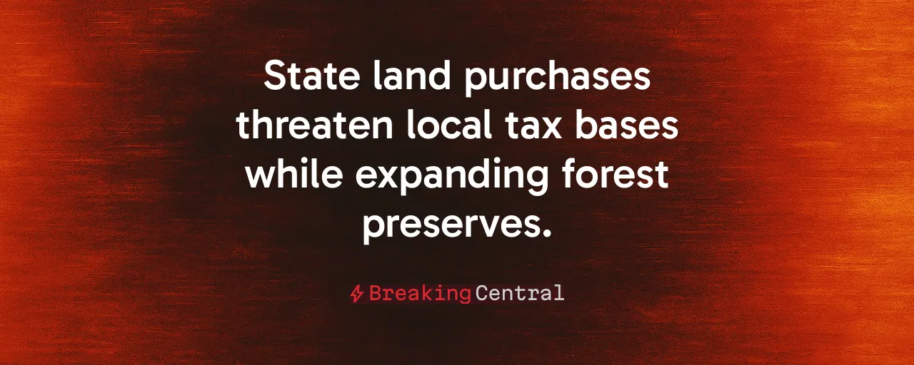 State land purchases threaten local tax bases while expanding forest preserves.