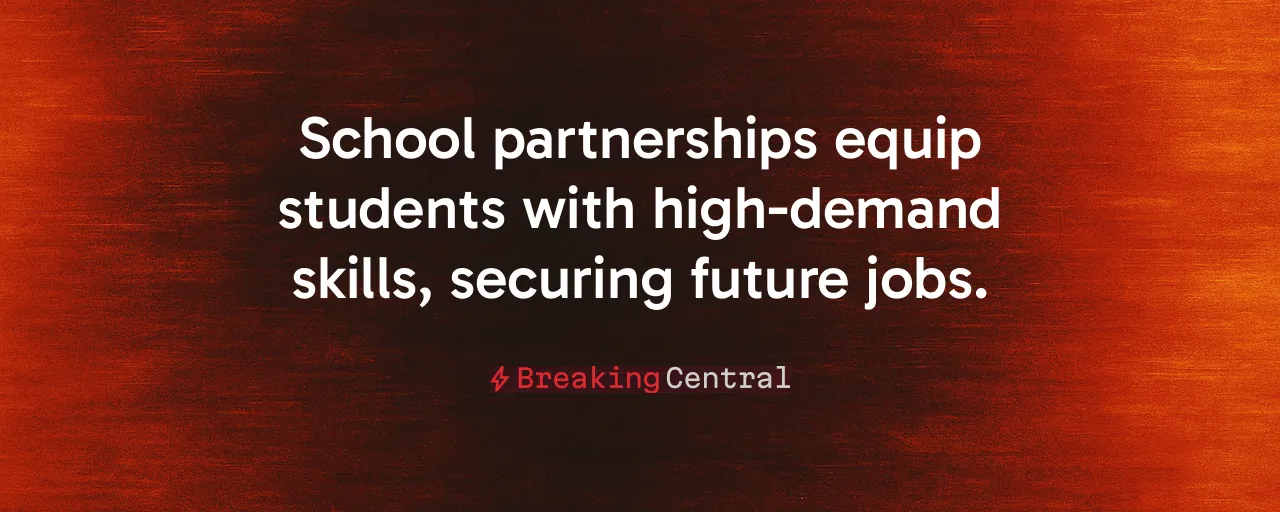 School partnerships equip students with high-demand skills, securing future jobs.