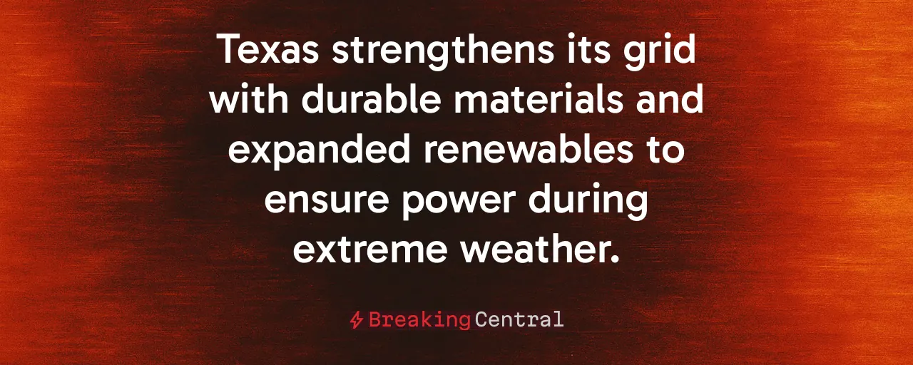 Texas strengthens its grid with durable materials and expanded renewables to ensure power during extreme weather.