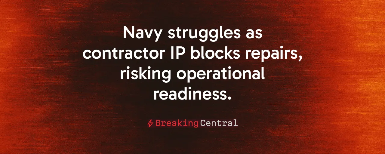 Navy struggles as contractor IP blocks repairs, risking operational readiness.