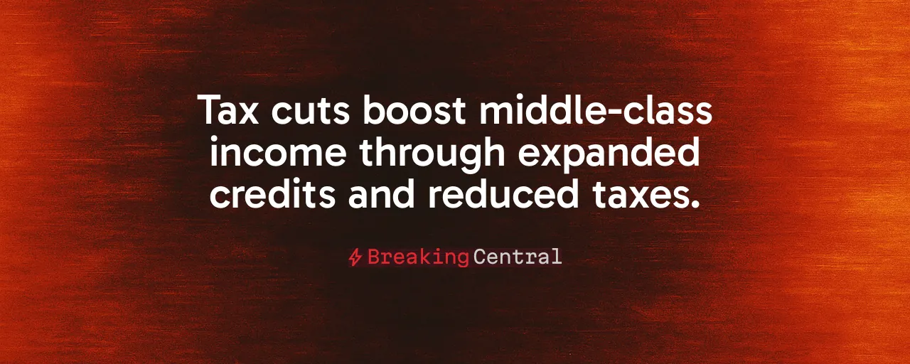 Tax cuts boost middle-class income through expanded credits and reduced taxes.