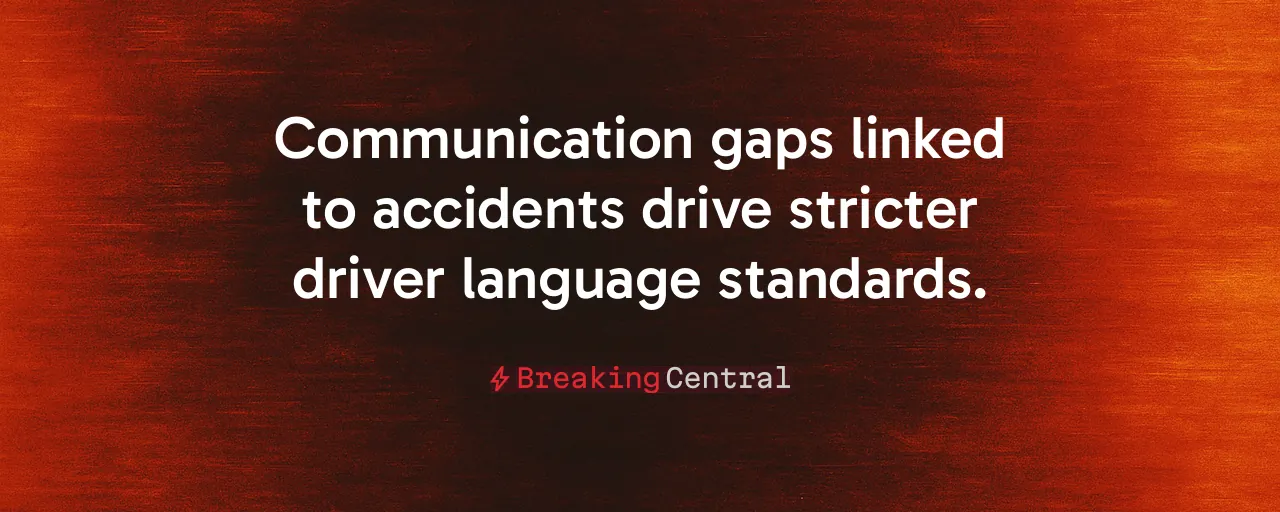Communication gaps linked to accidents drive stricter driver language standards.